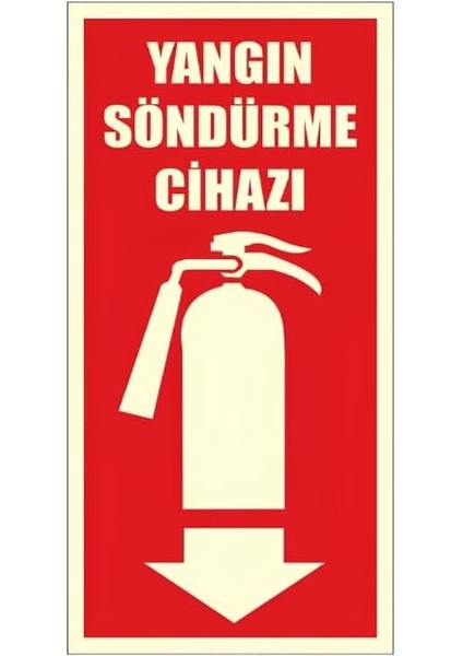 Fosforlu Yangın Söndürme Cihazı Levhası Bant Hediyeli