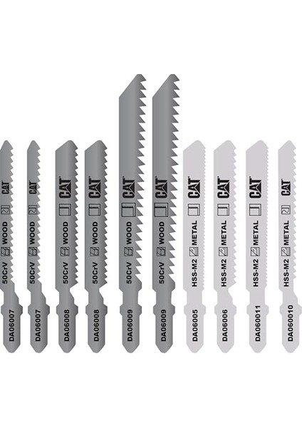 DA06901 Profesyonel Metal/ahşap Hassas/kaba Kesim Dekupaj Testere Ucu 10 Parça modelleri