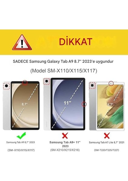 Standlı Askılı Karakterli Kuromi Çocuk Kılıfı -Açık Lila Açık Lila Samsung Galaxy Tab A9 8.7 Inç ile Uyumlu fiyatları