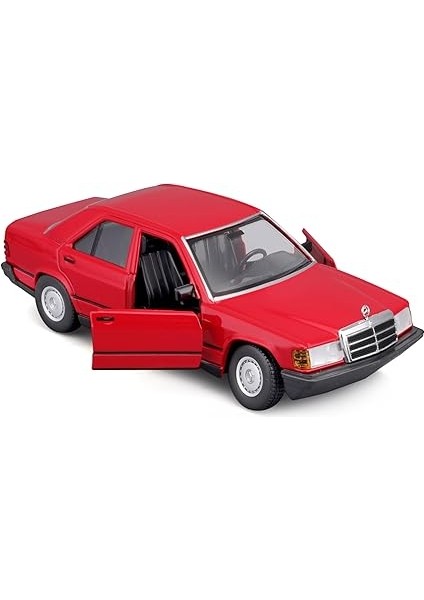 Mercedes 190E (1987): 1:24 Ölçeğinde Model Araba, Hareketli Kapılar, Kırmızı (18-21103R) indirimleri