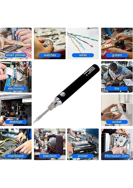 Şarjlı Kablosuz Lehim Makinası - 5 Saniyede Isınma - 30 Dakika Kullanım - USB Type-C Şarj - 3 Farklı Isı Modu - 450 Derece indirimleri
