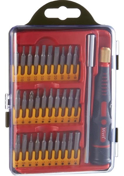 W 2254, Elektronikçi Tornavida Bits Uç Seti (32 Parça), Gri, Siyah, Kırmızı fiyatları