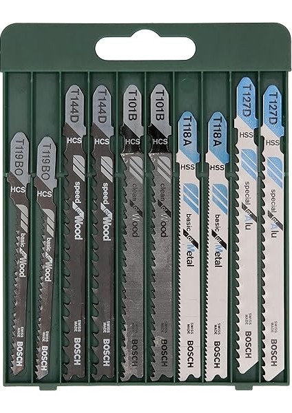 Professional Accessories Dekupaj Testere Seti, Yeşil, 10 Adet fiyatları