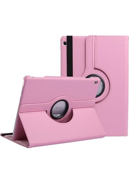 Huawei Mediapad T5 Için 360 Derece Döner Standlı Kılıf - FC012 (Pembe)