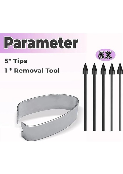 Samsung ile Uyumlu Galaxy Tab S10 Plus X820 Kalem Uçları, 5'li Paket, Siyah Spen Kalem Ucu fiyatları