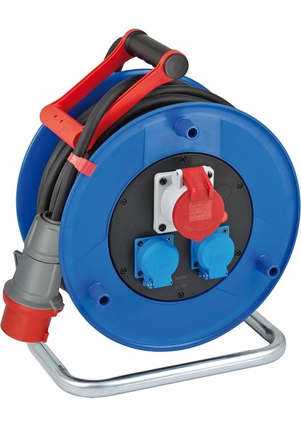 Garant Cee 1 IP44 Endüstriyel Şantiye Kablo Makarası, (Siyah 30 M Kablo, Özel Plastik, Şantiye Kullanımı ve Dış Mekanda Sürekli Kullanım, Bgı 608, Alman Malı)