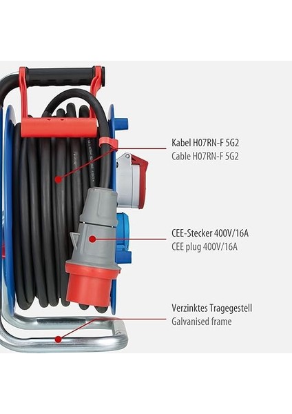 Garant Cee 1 IP44 Endüstriyel Şantiye Kablo Makarası, (Siyah 30 M Kablo, Özel Plastik, Şantiye Kullanımı ve Dış Mekanda Sürekli Kullanım, Bgı 608, Alman Malı) modelleri