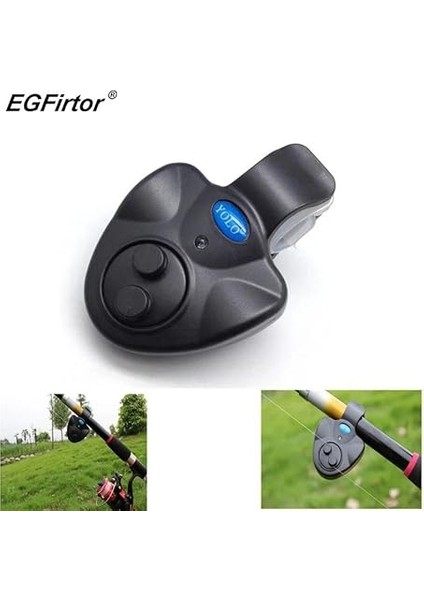 Yüksek Sesli Olta Balık Kamış Alarmı LED Işıklı Klipsli Alarm Evrensel Uyum modelleri