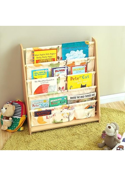 Çocuklar Için 4 Katmanlı Kitaplık, Kitaplar Için Depolama Rafı, Okul Malzemeleri, Çocuk Odası Veya Anaokulu Için, Renkli, Akçaağaç, GKR71YL fırsatları