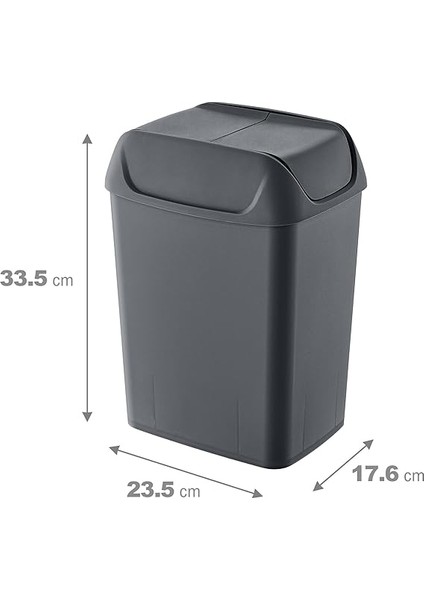 Svingi Çöp Kutusu 10 Lt Antrasit - Antrasit, Çok Amaçlı Çöp Kutusu fiyatları