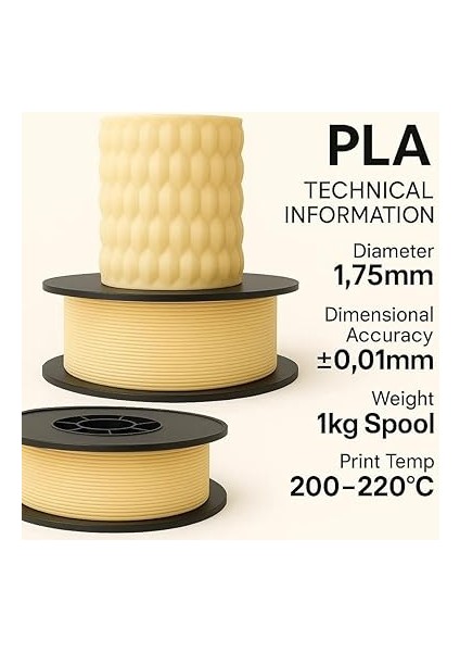 Pla+ Filament 1.75MM 1 kg - Ten Rengi fiyatları