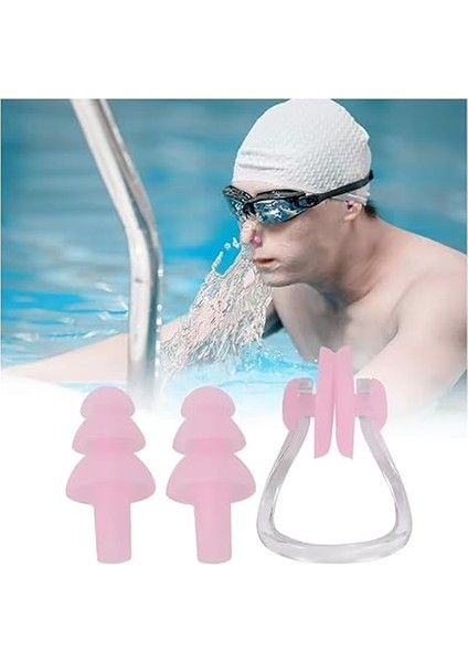 2 Takım Pembe Kulak ve Burun Tıkayıcı Havuz Seti | Silikon Yüzücü Tıkaç Seti – Burun Klipsi & Kulak Tıpası | Yetişkin & Çocuklar Için | Yüzme, Duş, Sörf ve Su Sporları Için | Saklama Kutulu fırsatları