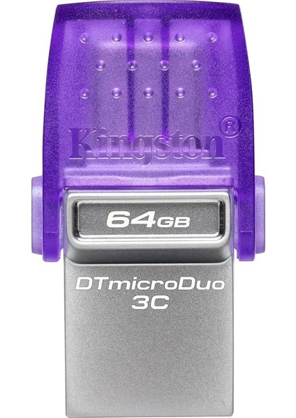 Datatraveler Microduo 3c 64GB Usb-C ve Usb-A Flash Sürücü | 200 Mb/s'ye Varan Hızlar | USB 3.2 Gen 1 | Duo Konnektör | DTDUO3CG3/64GB modelleri