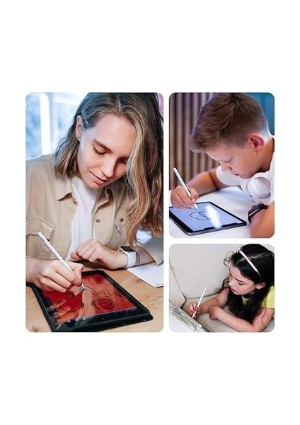 Kalemi iPad Uyumlu – Stylus Kalem, Avuç Içi Reddetme & Eğim Özelliği, Hassas Yazım, 2 Yedek Uç Dahil, iPad Pro/ipad Mini/ipad Air modelleri