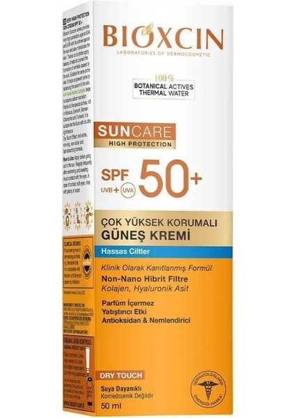 Hassas Ciltler Için Çok Yüksek Korumalı Güneş Kremi 50 Spf 50 ml