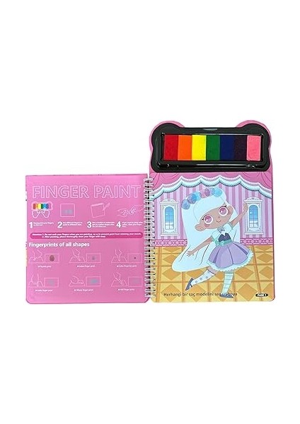 Parmak Boyama Aktivite Kitabı Dress Up modelleri