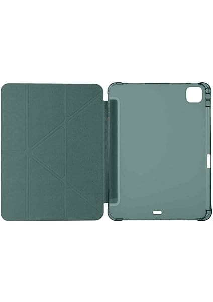 Pro 11 Inç M4 2024 Ile Uyumlu Kılıf Üçgen Katlanabilir Kalem Şarj Bölmeli Kılıf A2836 A2837 A3006 Haki fiyatları