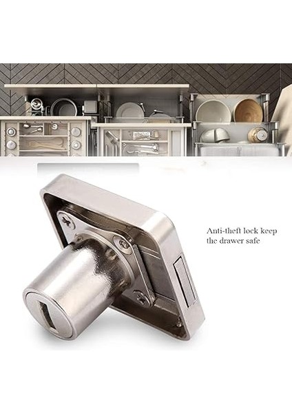 Home Metal Kare Dolap Çekmece Kilidi,yedek Anahtarlı Çekmece Dolap Kilidi (1) fırsatları