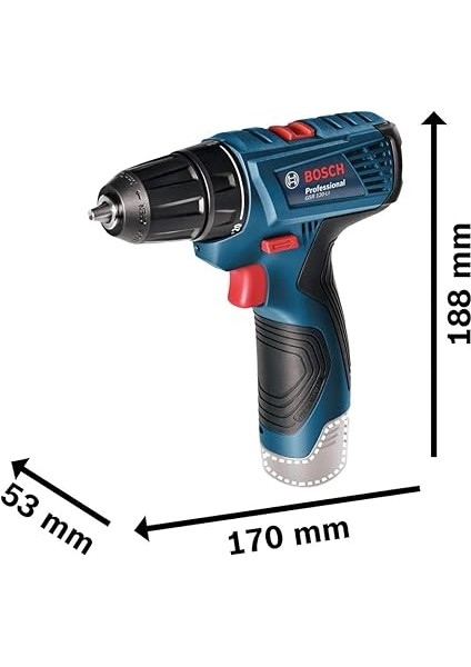 Professional Gsr 120-LI Akülü Delme Vidalama Makinesi (12 Volt, 2 x 2,0 Ah Akü, Şarj Cihazı, Yumuşak/sert Tork: 14/30 Nm; Plastik Çanta) modelleri