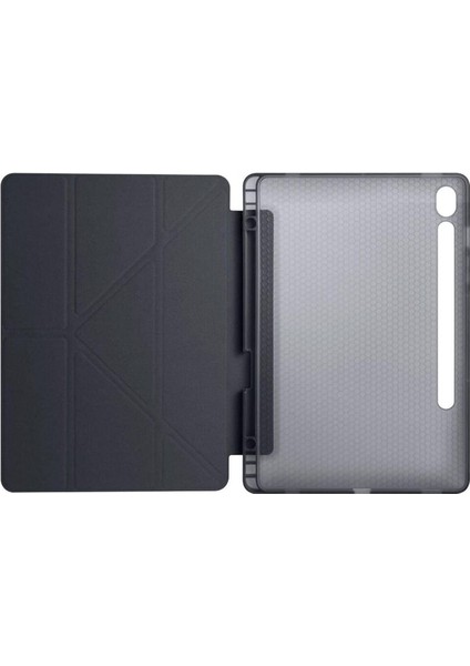 Tab S10 LITE/S10 Fe/s9 Fe 10,9 SM-510 SM-710 SM-X520 Için Uyumlu Kılıf Tri Folding Kalem Bölmeli Standlı Kabak (Siyah) fırsatları