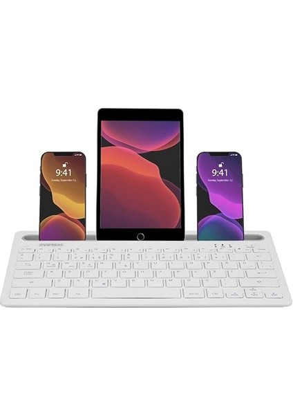 KB-BT82 Q Kablosuz Beyaz/gümüş Mac/win/android/ıos Uyumlu Bluetooth Ultra Ince modelleri