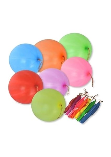 Ticaret Ipli Zıpzıp Balon - 100'LÜ Lastikli Punch Panç Büyük Boy Renkli modelleri