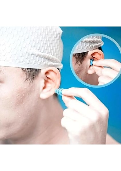 Yüzücü Tıkaç Seti, Silikon Burun Klipsi ve Kulak Tıpası, Gürültü Engelleyici Uyku ve Yüzme Için, Şeffaf Kutulu modelleri