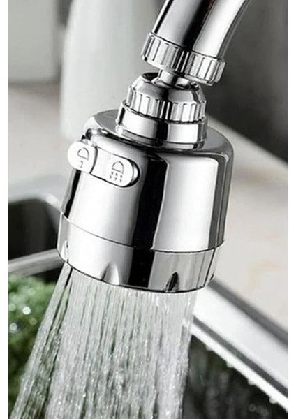 Krom 3 Fonksiyonlu Mutfak Lavabo Başlığı 360 Derece Döner Musluk Ucu Kireç Tutmaz 1410 fiyatları