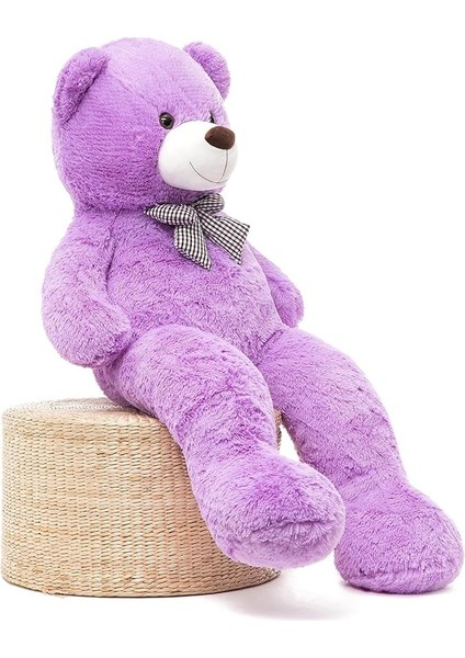 Özel Hediye - 140 cm Papyonlu Peluş Ayıcık... 140CMAYI (Mor)