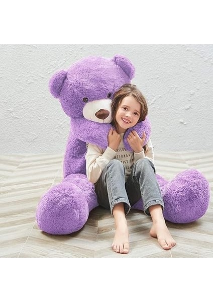 Özel Hediye - 140 cm Papyonlu Peluş Ayıcık... 140CMAYI (Mor) fırsatları