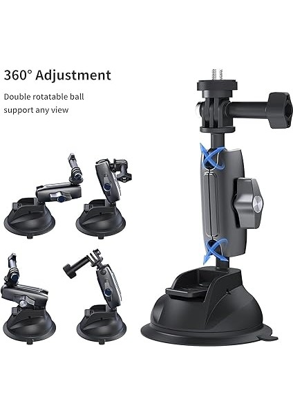 Gopro Hero 13 12 11 10 9 8 Max, Djı Osmo Action 5 4, Osmo Pocket, INSTA360 X5 X4 X3, One X2, Telefon Vantuzlu Tutucu, Rüzgar Ekranları ve Windows Için fırsatları