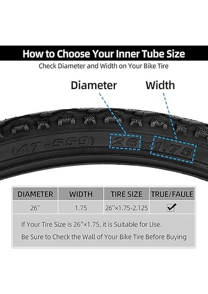 2 Adet 26 Inç x 1,75/1,95/2,10/2,125 Bisiklet Lastiği Için, Valfli Bisiklet Aksesuarları indirimleri