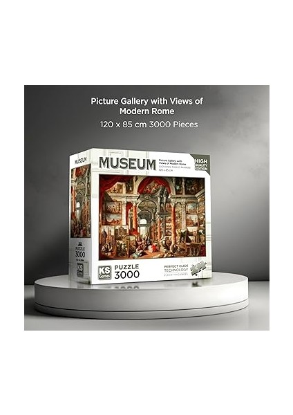 Picture Gallery With Views Of Modern Rome 3000 Parça Puzzle -Ks Puzzle fırsatları