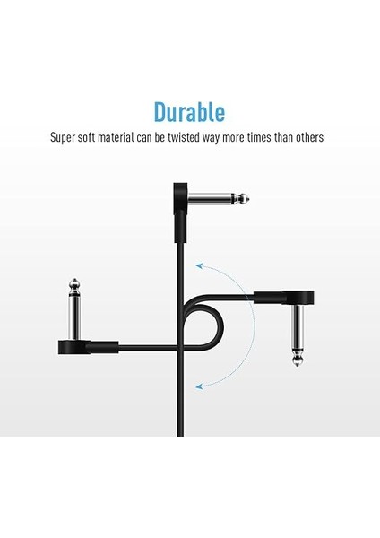 Gitar Efekt Pedal Kabloları Siyah Için 6 Inç Yama Kablosu modelleri