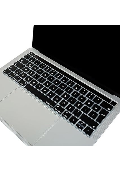 Premium Türkçe Q Silikon Klavye Koruyucu – MacBook Pro Touch Bar 13-15″ Uyumlu (A1706-A1989-A2159 / A1707-A1990), Enter “l” Biçimli, Sessiz Yazım, Temizlenebilir, Dayanıklı Koruma Siyah fırsatları