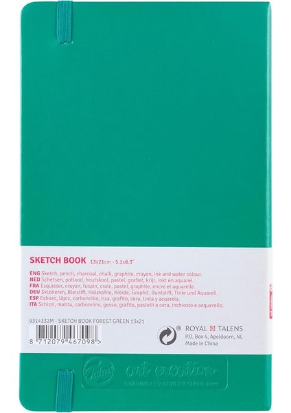 Art Creation Japan Eskiz Defteri 80 Sayfa, 13 cm x 21 Cm, Orman Yeşili fiyatları