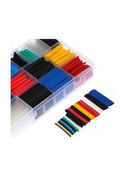 Home 560 Parça Isıyla Daralan Makaron Kablo Koruyucu Set, Elektrik Kablosu Için Isıya Dayanıklı Koruyucu, Kutulu, Çeşitli Boyutlarda fiyatları