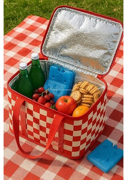 25 Lt Termos Çanta, 33X22X22 cm Piknik ve Kamp Soğutucu Çanta, Suya Dayanıklı Iç Kaplama, Geniş Hacimli Taşınabilir Soğuk Tutucu, Fermuarlı Kapaklı, Izolasyonlu Beslenme Çantası fiyatları