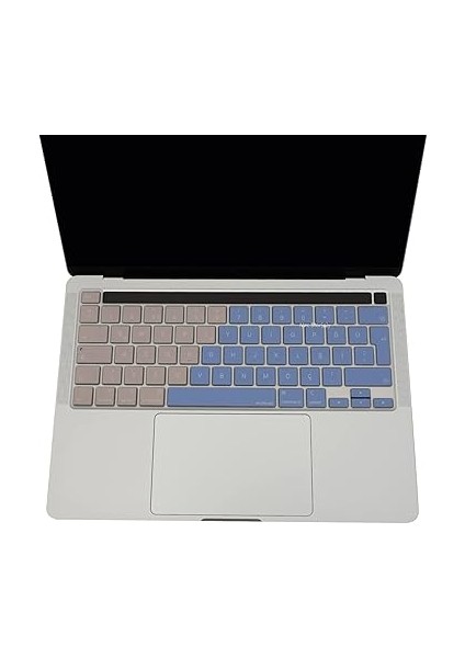 MacBook Klavye Koruyucu – Touchbar Pro M1,m2 13 Inç A2289 A2251 A2338 & 16 Inç A2141 Uyumlu • Türkçe Q + Uk Iso Enter • Silikon Toz & Sıvı Koruma Mavi Pembe fırsatları