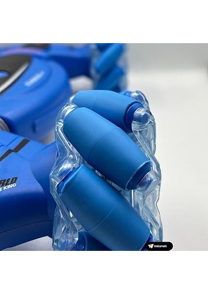 Kontrol ve Bilek Kumandalı Çift Kontrollü Şarjlı LED Işıklı Sesli ve Müzikli Drift Atan Akrobat Araba (Mavi) fırsatları