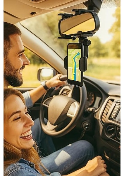 Dikiz Aynası Üzerine Takılan, 360° Döner Ayarlı, Evrensel Araç Telefon Tutucu, Katlanabilir Ayarlanabilir Cep Telefonu Standı, Dayanıklı Abs Malzeme, Şık Tasarım, Navigasyon ve Güvenli Sürüş fırsatları