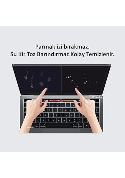 Macbook Pro 16 Inç Ekran Koruyucu Mat Parlamayı Önler Touchbarlı A2141 (2019 Yılı Üretimi) ile Uyumlu Şeffaf modelleri