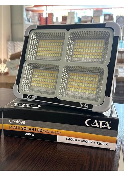 CT-4698 Miami Solar LED Projektör (Yeni Solar Panel ve Pil Ömrü Güçlendirilmiş)