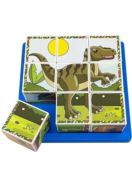 Dinozorlar 3D Küp Puzzle, Seri 2, 9 Küp 6 Dinazor Yapboz fiyatları
