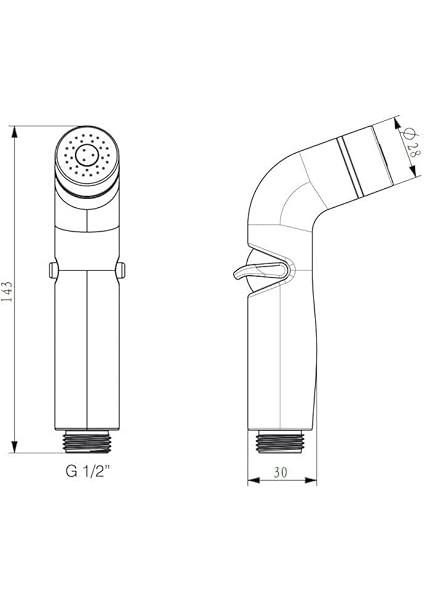 Spiralli Taharetmatik Taharet El Duşu Debi Ayarlı KTS101 fırsatları