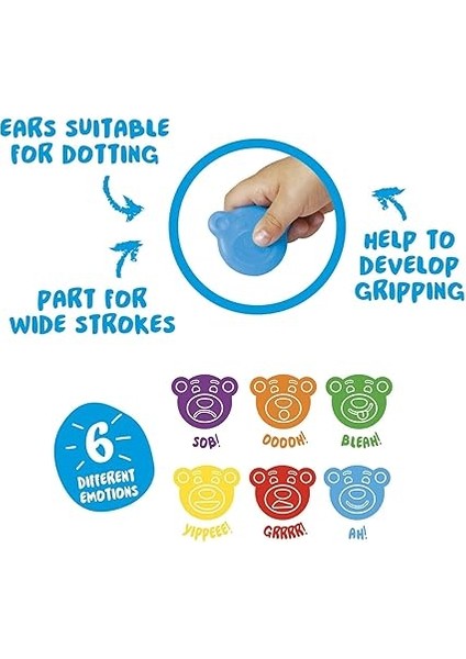 Teddy Bebek Crayons 6'li +1 Yaş modelleri