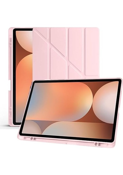 Galaxy Tab S10 Ultra X920 14.6 Inç Katlanabilir Kalemlikli Standlı Akıllı Kılıf Pembe fırsatları