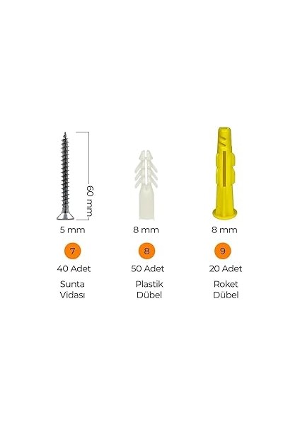 Hobi-1 891 Parça 12 Çeşit, Pul, Vida ve Dübel Seti, Organizer Takım Çantalı fırsatları