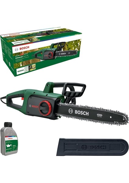 Home And Garden Zincirli Ağaç Kesme Makinesi Universalchain 40 (1800 W, Hafif: 4,3 Kg, Zincir Hızı: 12 M/sn, Zincirli Ağaç Kesme Makinesi Yağı Dahil, Karton Ambalajda)