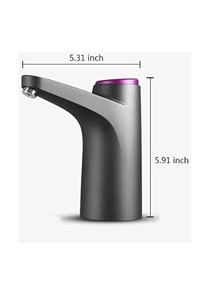 Blue Su Sebili, Taşınabilir Su Şişesi Pompası, Evrensel 3, 4 ve 5 Galon Için, USB Elektrikli Şarj ve Otomatik Kapanma Anahtarı (Siyah) indirimleri